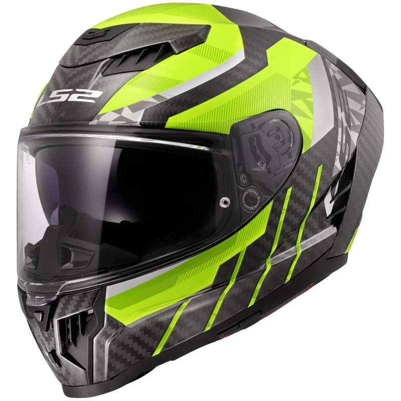 Celo obrazna motoristična čelada LS2 FF807 Dragon Trax fluo rumena