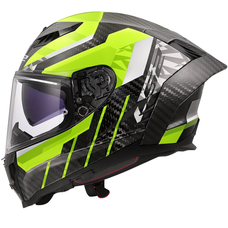 Celo obrazna motoristična čelada LS2 FF807 Dragon Trax fluo rumena