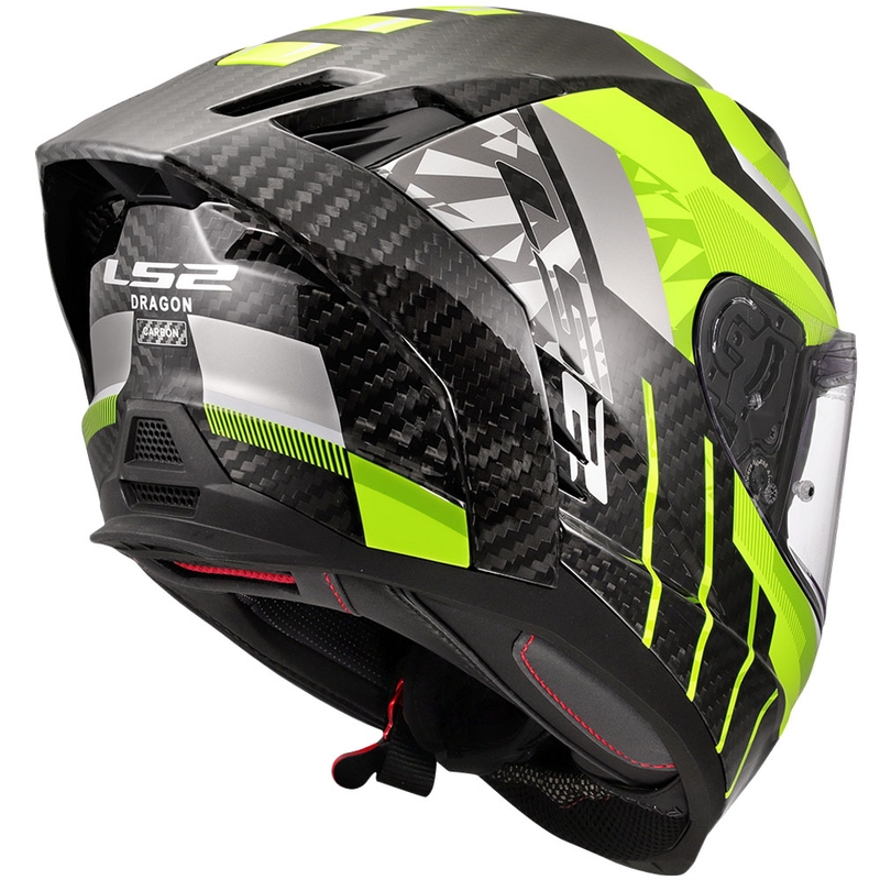 Celo obrazna motoristična čelada LS2 FF807 Dragon Trax fluo rumena