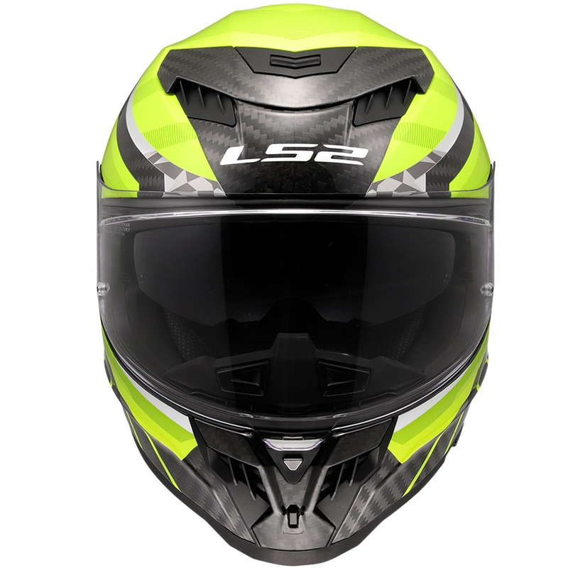 Celo obrazna motoristična čelada LS2 FF807 Dragon Trax fluo rumena