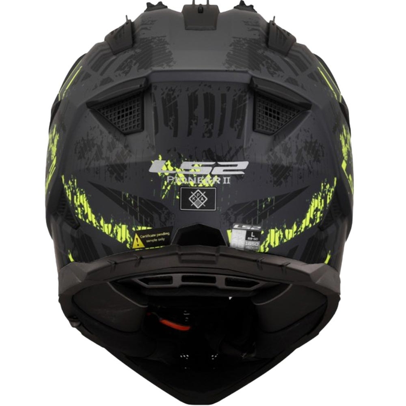 Enduro motoristična čelada LS2 MX702 PIONEER II CRAZY črno-fluo rumena