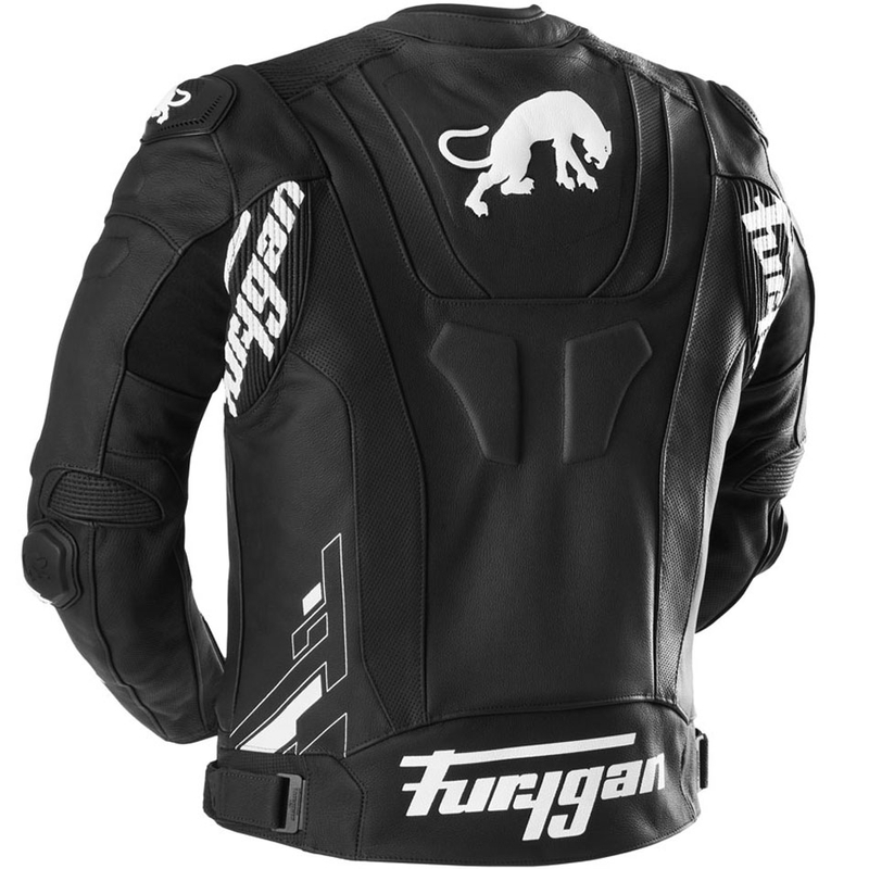 Usnjena motoristična jakna Furygan Raptor Evo 3 črno-bela
