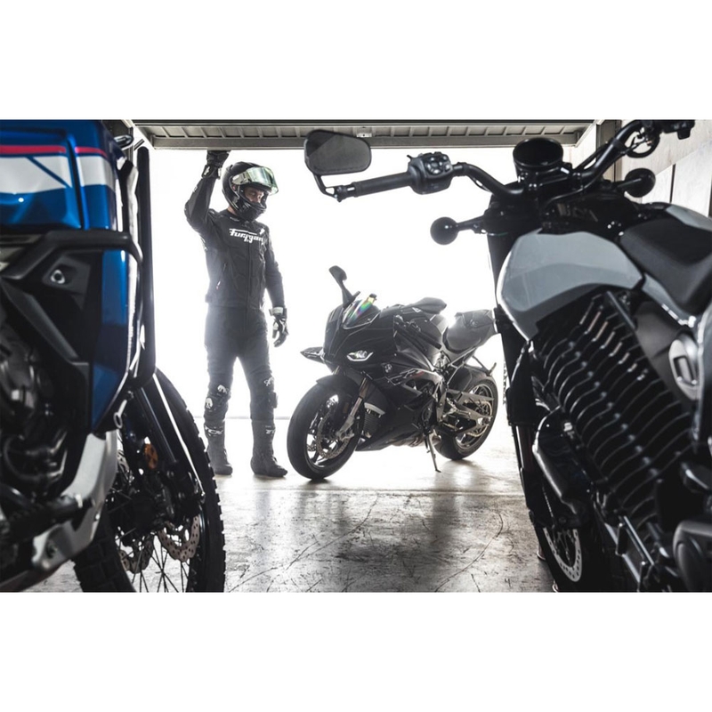 Usnjena motoristična jakna Furygan Raptor Evo 3 črno-bela