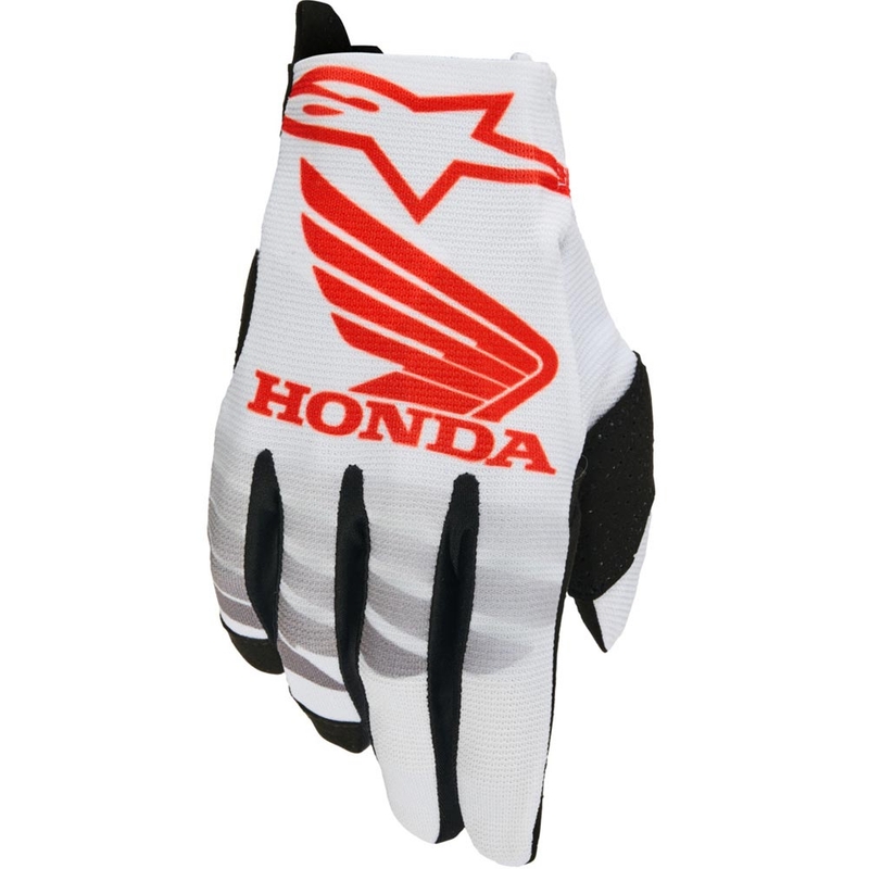 Kolekcija motokros rokavic Alpinestars Radar Honda, belo-črno-rdeče