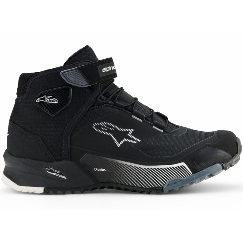Ženski motoristični škornji Alpinestars Stella CR-X Drystar črno-sivo-beli