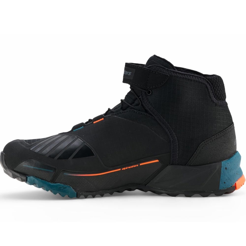Moto škornji Alpinestars CR-X Drystar črno-modro-fluo oranžna