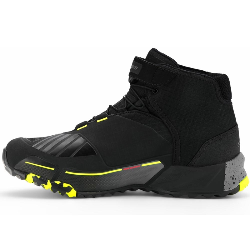 Moto škornji Alpinestars CR-X Drystar črno-temno sivo-fluo rumeni