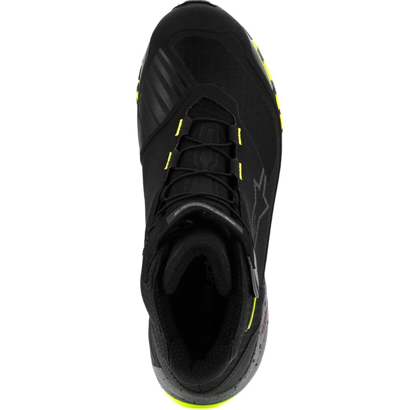 Moto škornji Alpinestars CR-X Drystar črno-temno sivo-fluo rumeni