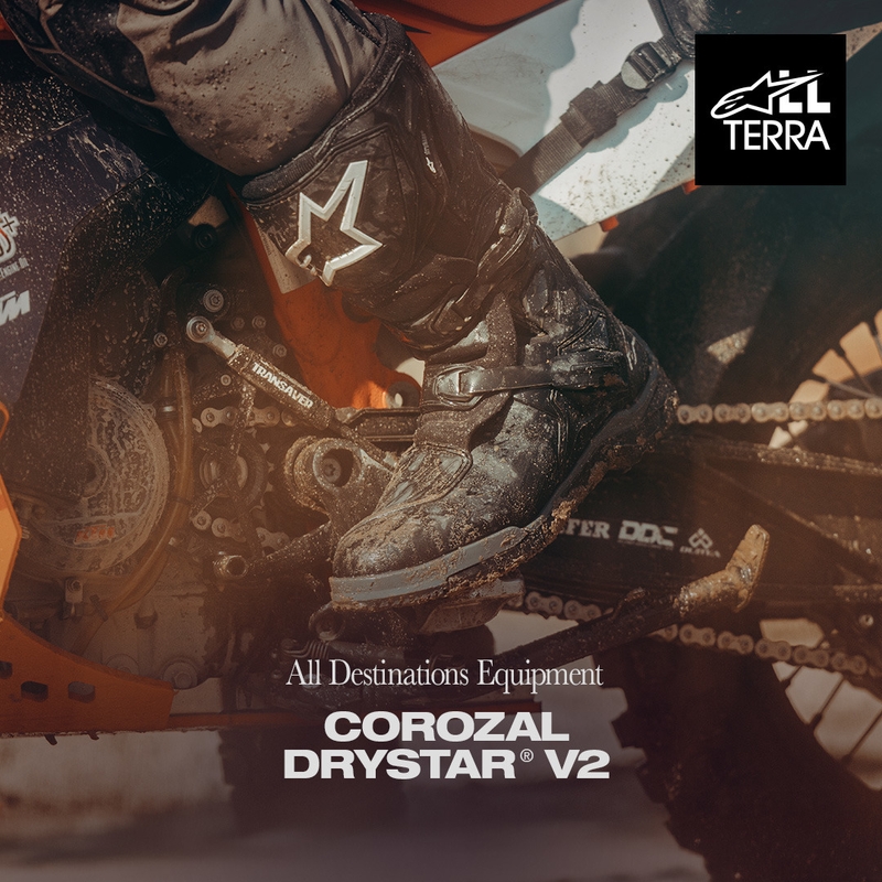 Moto škornji Alpinestars Corozal V2 Adventure Drystar rjavo-črni
