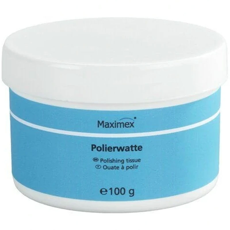 Čistilna in polirajoča vata za krom in kovine Maximex 100 g