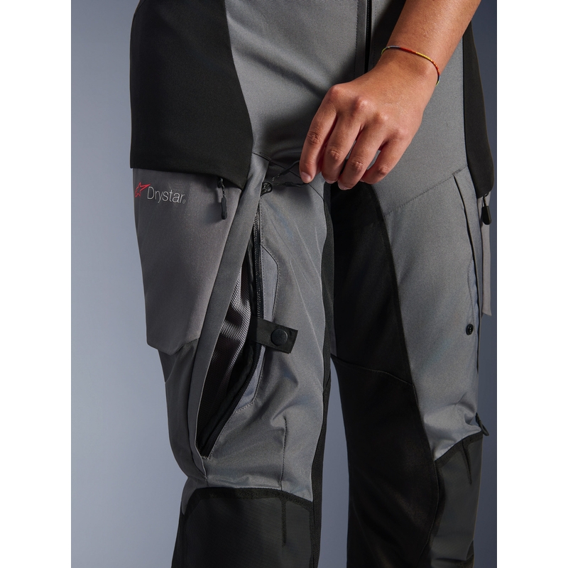 Ženske motoristične hlače Alpinestars Stella Andes V4 Drystar črno-temno sive