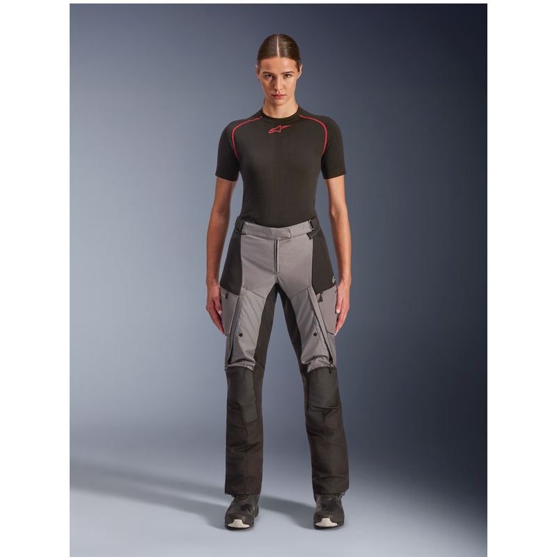Ženske motoristične hlače Alpinestars Stella Andes V4 Drystar črno-temno sive