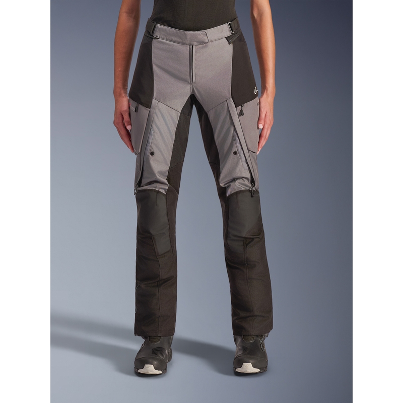 Ženske motoristične hlače Alpinestars Stella Andes V4 Drystar črno-temno sive