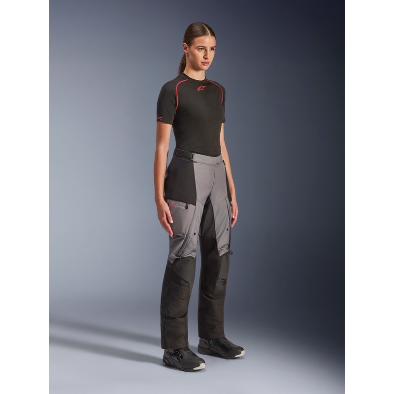 Ženske motoristične hlače Alpinestars Stella Andes V4 Drystar črno-temno sive