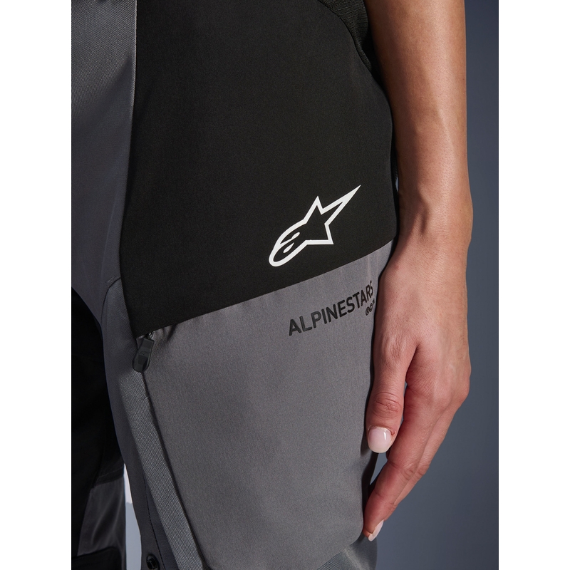Ženske motoristične hlače Alpinestars Stella Andes V4 Drystar črno-temno sive