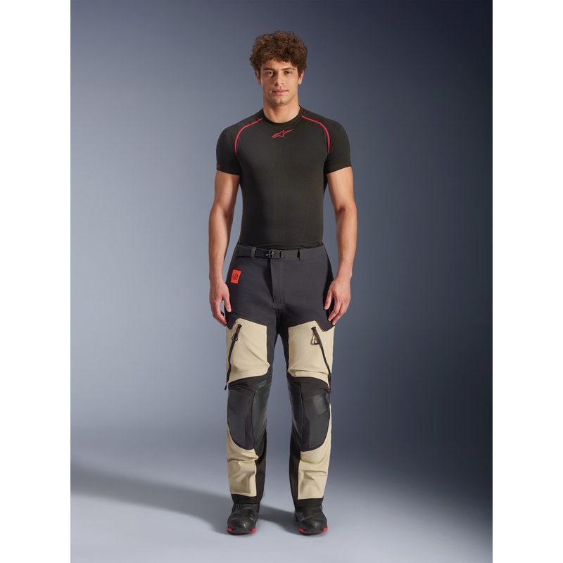 Moto hlače Alpinestars Halo PRO Drystar XF krem-črne-rdeče