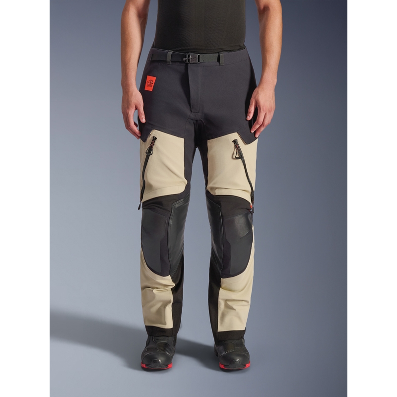 Moto hlače Alpinestars Halo PRO Drystar XF krem-črne-rdeče