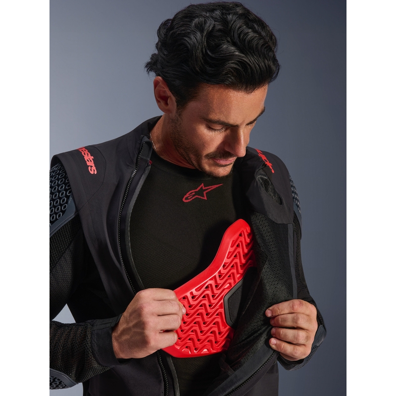 Moto jakna Alpinestars Halo PRO Drystar XF črno-temno sivo-rdeča