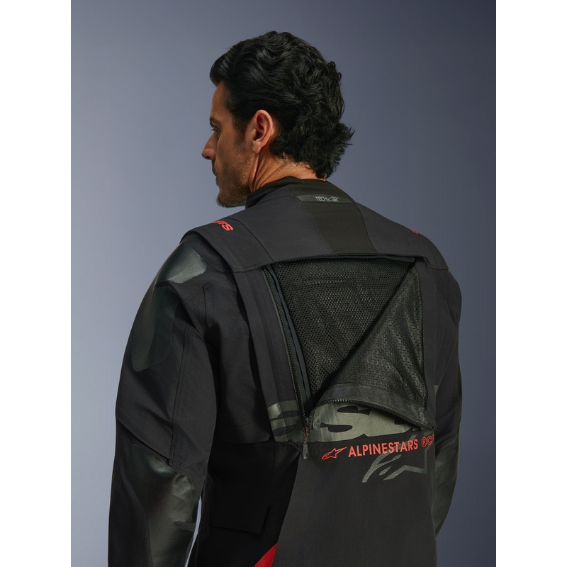 Moto jakna Alpinestars Halo PRO Drystar XF črno-temno sivo-rdeča