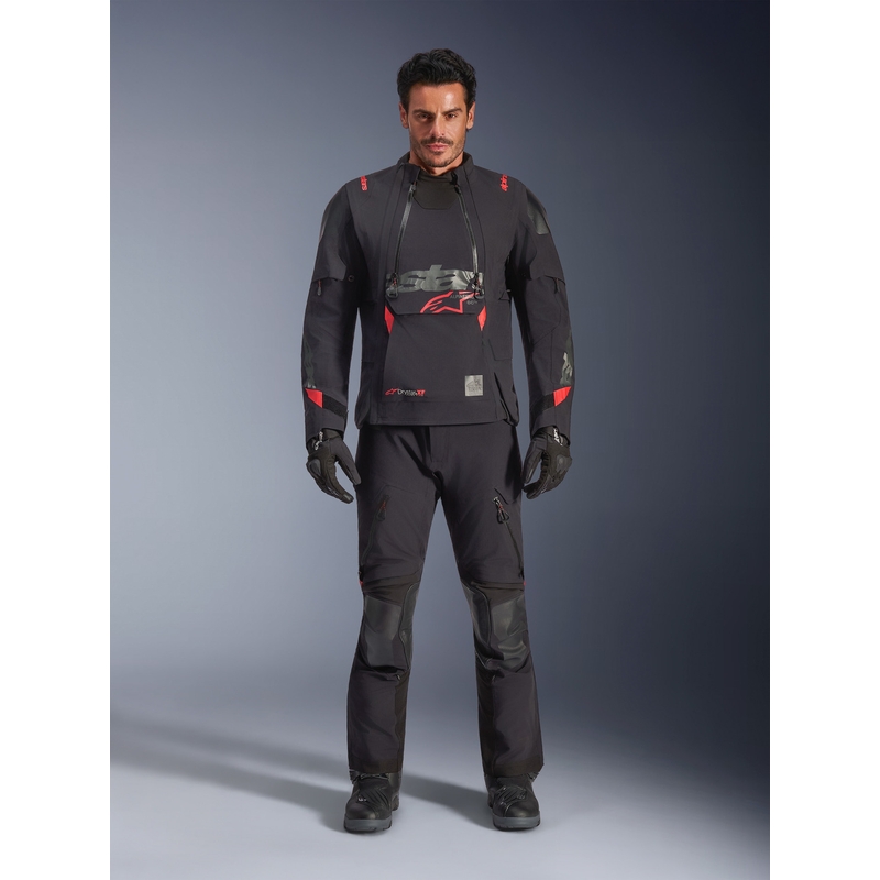 Moto jakna Alpinestars Halo PRO Drystar XF črno-temno sivo-rdeča