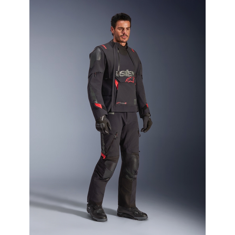 Moto jakna Alpinestars Halo PRO Drystar XF črno-temno sivo-rdeča