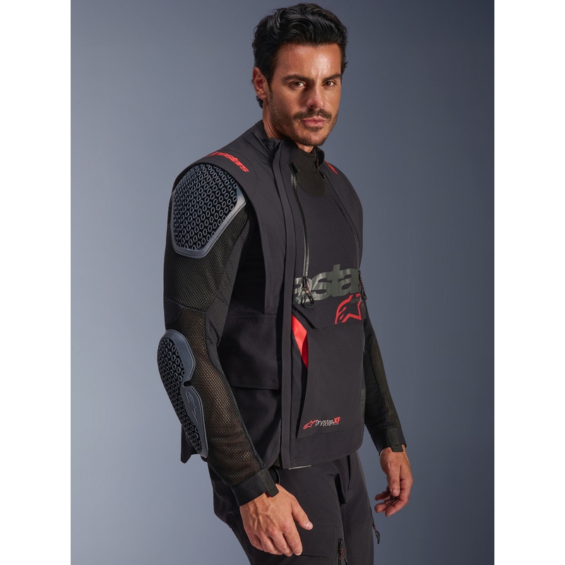 Moto jakna Alpinestars Halo PRO Drystar XF črno-temno sivo-rdeča