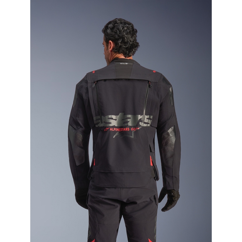 Moto jakna Alpinestars Halo PRO Drystar XF črno-temno sivo-rdeča