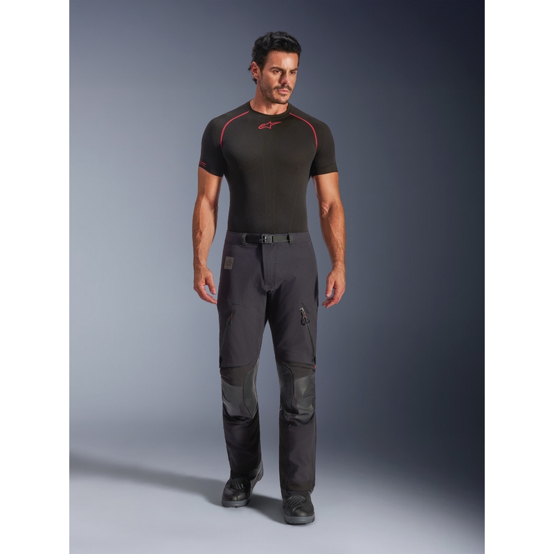 Moto hlače Alpinestars Halo PRO Drystar XF črno-temno sivo-rdeče
