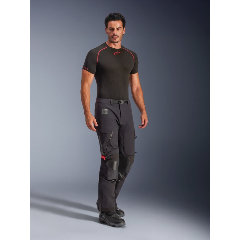 Moto hlače Alpinestars Halo PRO Drystar XF črno-temno sivo-rdeče