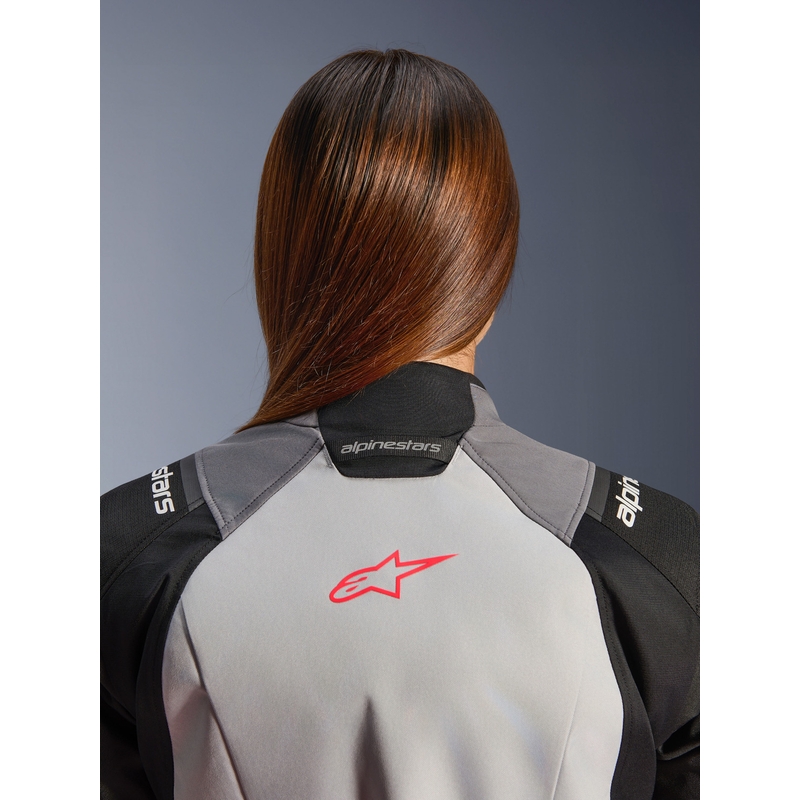 Ženska motoristična jakna Alpinestars Stella Andes V4 Drystar temno siva-svetlo siva-črna-rdeča