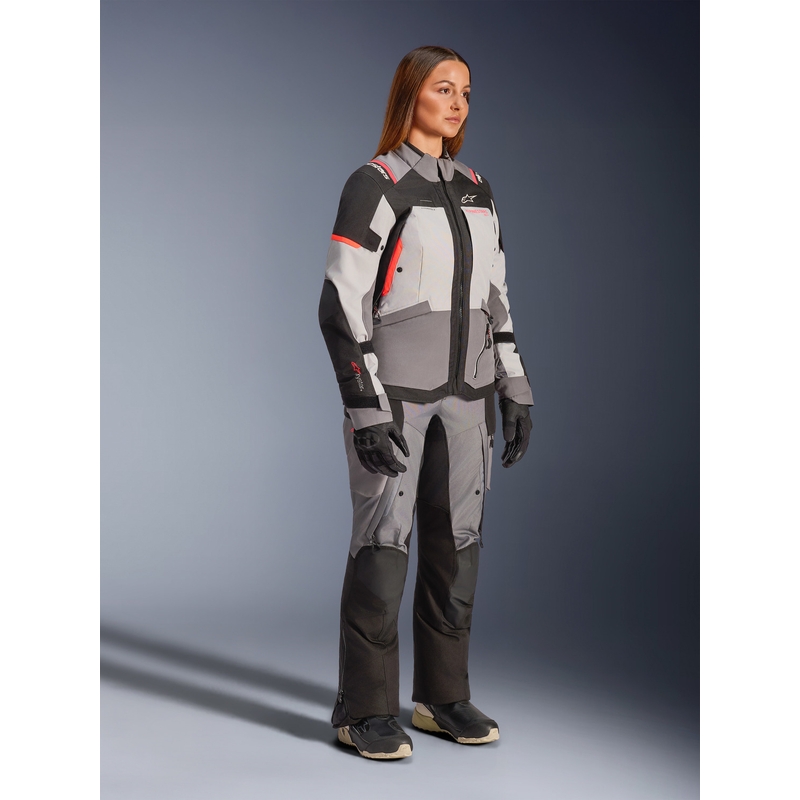 Ženska motoristična jakna Alpinestars Stella Andes V4 Drystar temno siva-svetlo siva-črna-rdeča