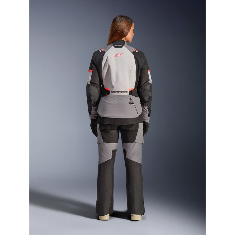 Ženska motoristična jakna Alpinestars Stella Andes V4 Drystar temno siva-svetlo siva-črna-rdeča