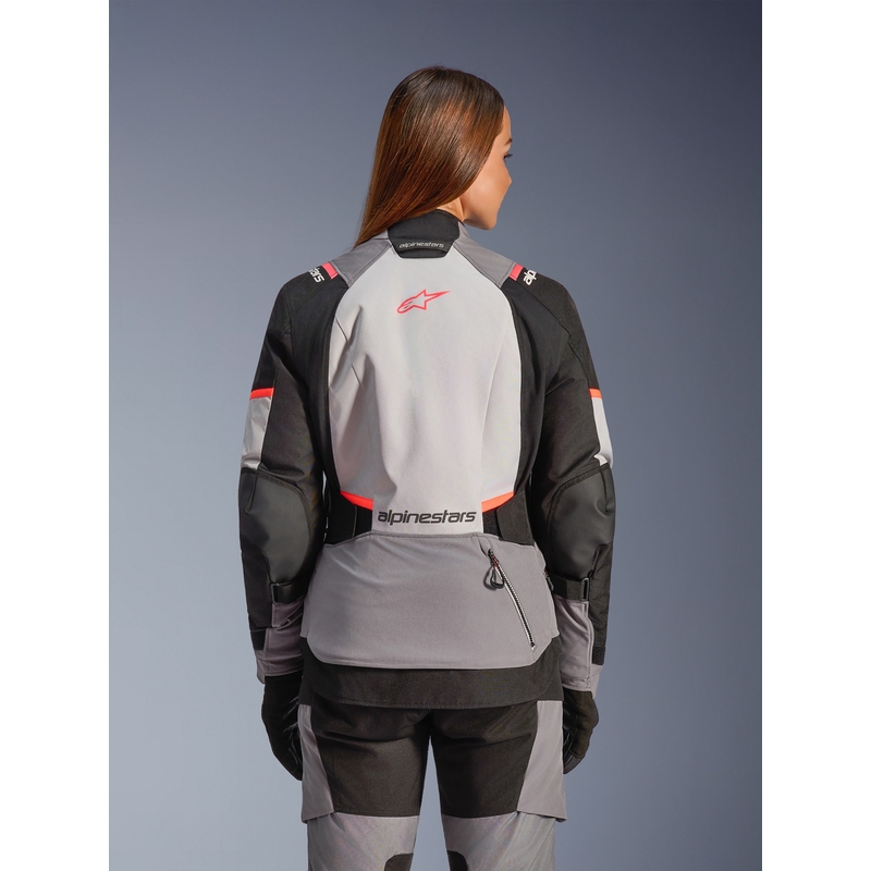 Ženska motoristična jakna Alpinestars Stella Andes V4 Drystar temno siva-svetlo siva-črna-rdeča