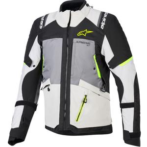 Moto jakna Alpinestars Andes V4 Drystar temno siva-svetlo siva-črna-fluo rumena