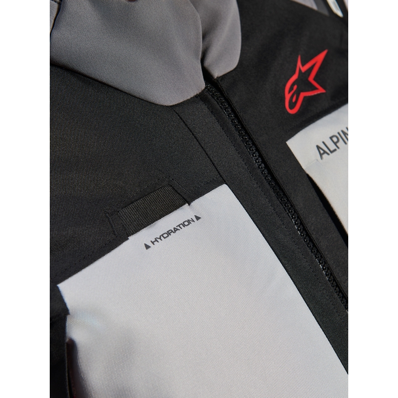 Moto jakna Alpinestars Andes V4 Drystar temno siva-svetlo siva-črna-rdeča