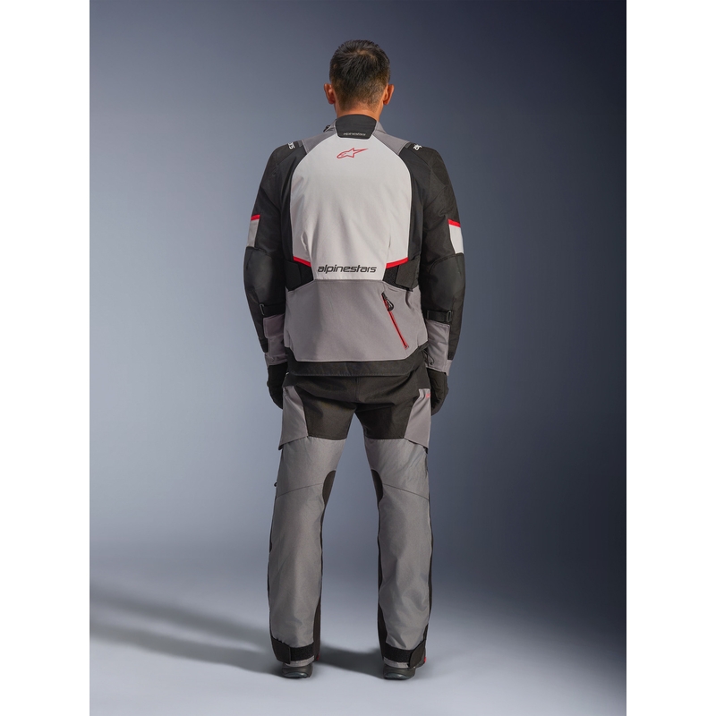 Moto jakna Alpinestars Andes V4 Drystar temno siva-svetlo siva-črna-rdeča