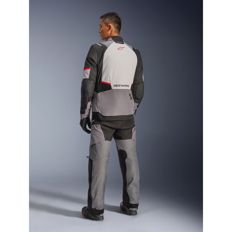 Moto jakna Alpinestars Andes V4 Drystar temno siva-svetlo siva-črna-rdeča