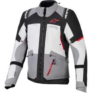 Moto jakna Alpinestars Andes V4 Drystar temno siva-svetlo siva-črna-rdeča