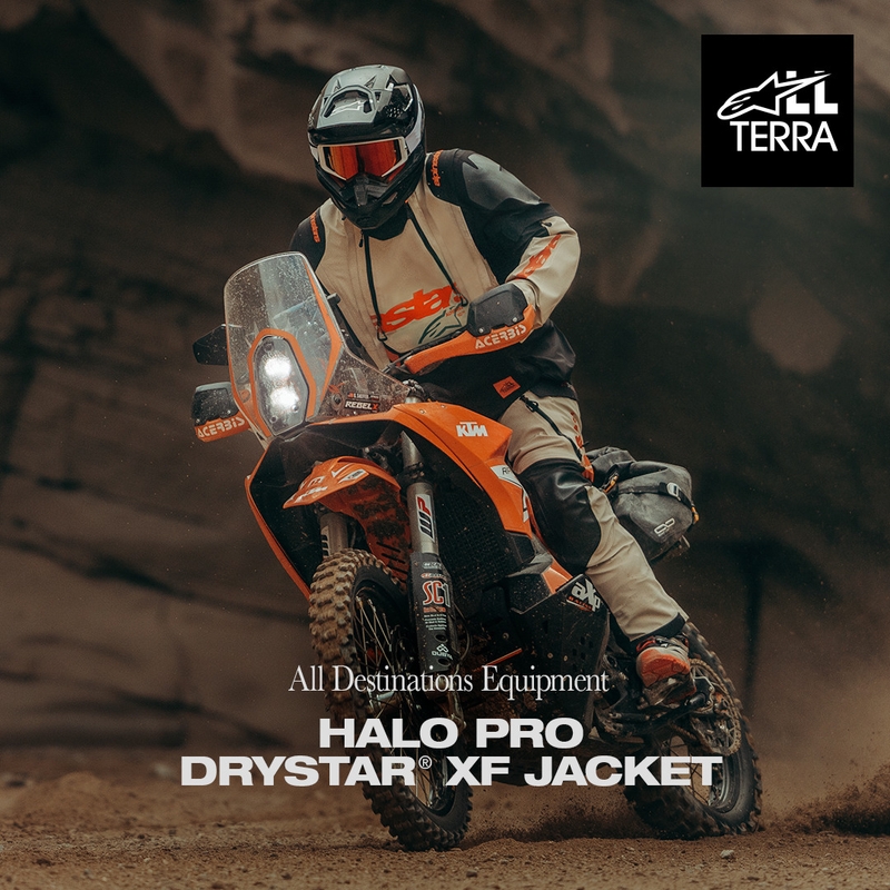 Moto jakna Alpinestars Halo PRO Drystar XF krem-črna-rdeča