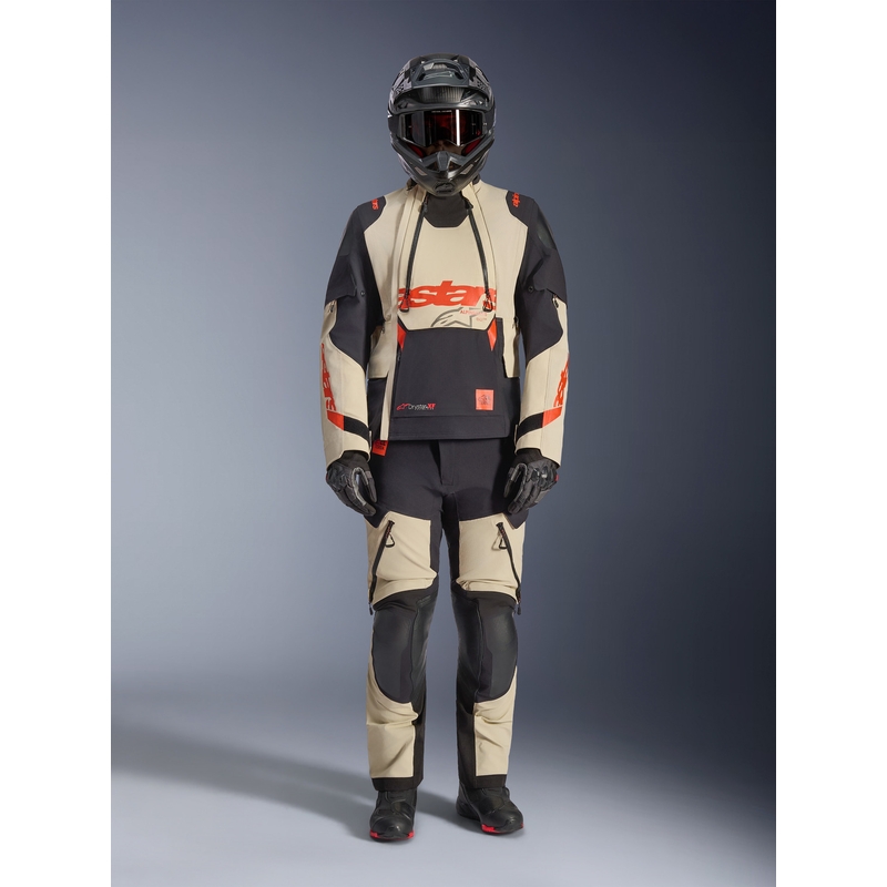 Moto jakna Alpinestars Halo PRO Drystar XF krem-črna-rdeča