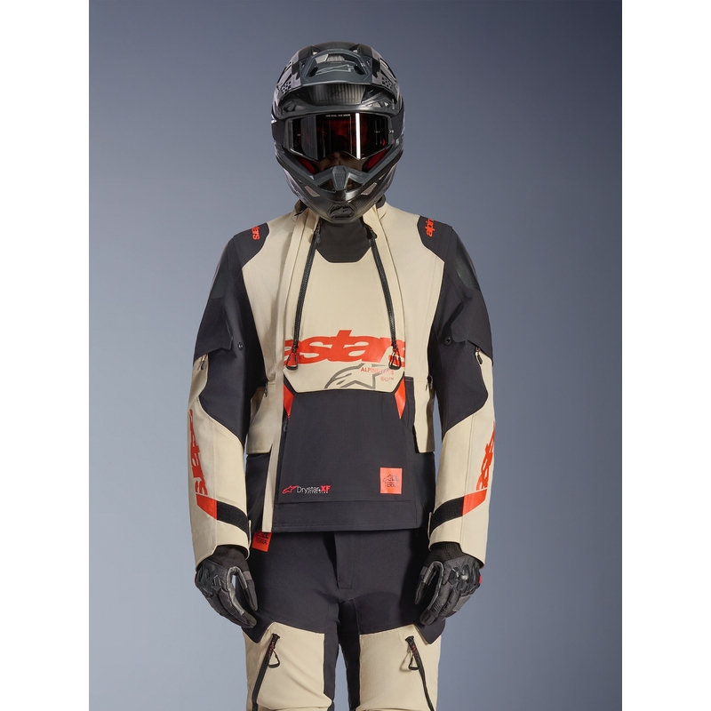 Moto jakna Alpinestars Halo PRO Drystar XF krem-črna-rdeča
