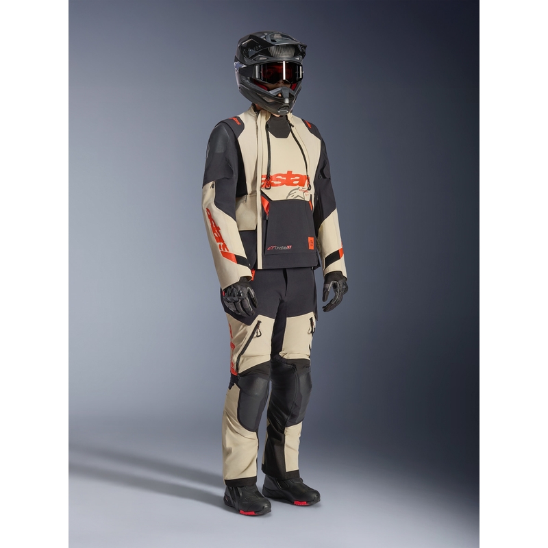 Moto jakna Alpinestars Halo PRO Drystar XF krem-črna-rdeča