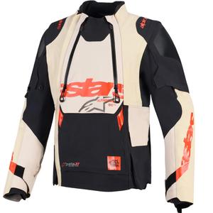 Moto jakna Alpinestars Halo PRO Drystar XF krem-črna-rdeča