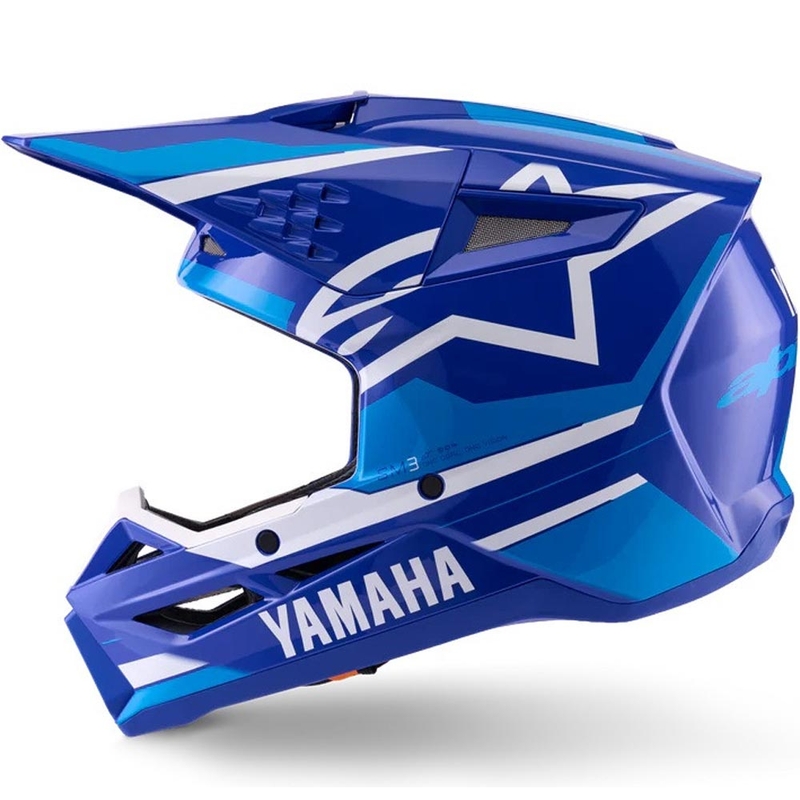 Otroška motokros čelada Alpinestars S-M3 kolekcija YAMAHA modro-bela
