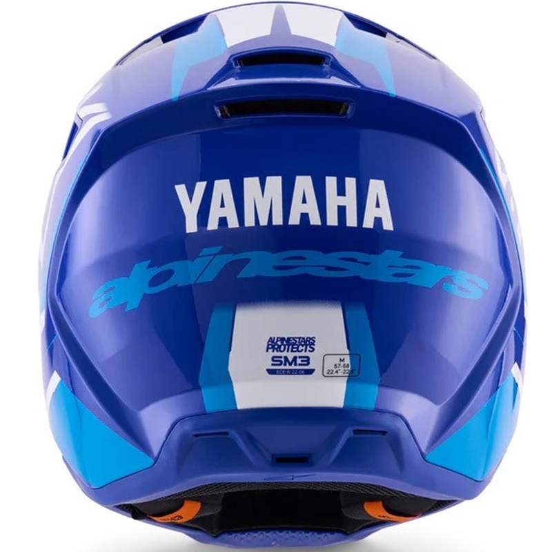 Otroška motokros čelada Alpinestars S-M3 kolekcija YAMAHA modro-bela