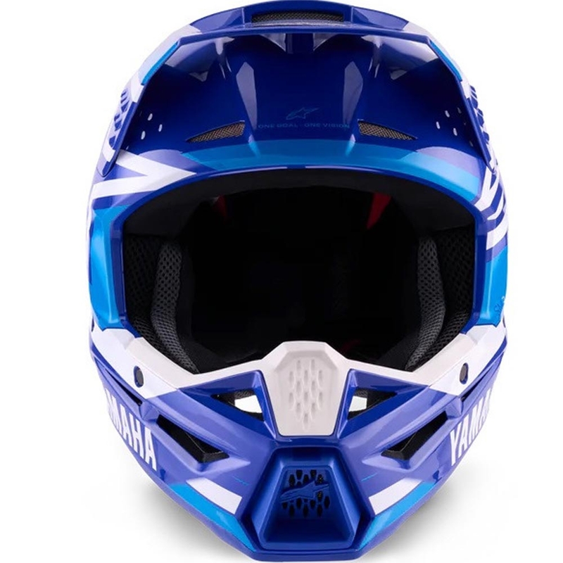 Otroška motokros čelada Alpinestars S-M3 kolekcija YAMAHA modro-bela