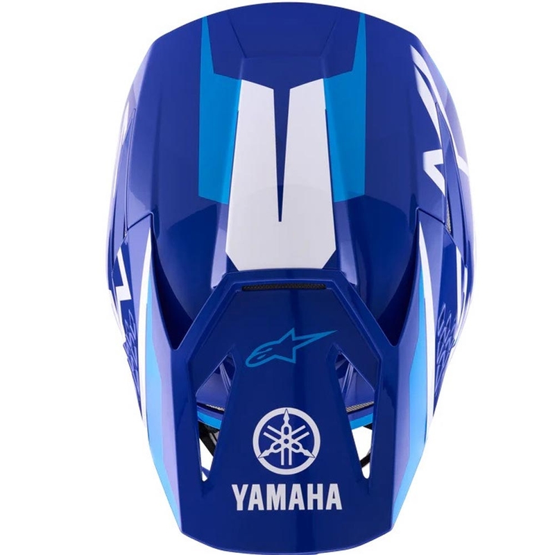 Otroška motokros čelada Alpinestars S-M3 kolekcija YAMAHA modro-bela
