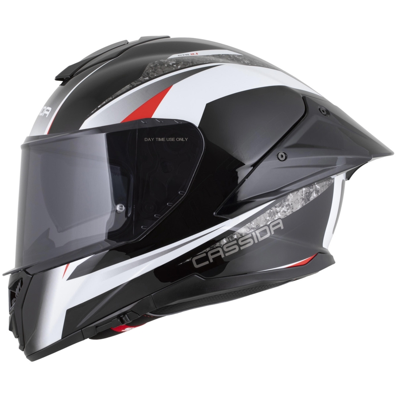 Cassida Integral GTS 2.1 Mega motoristična čelada z integriranim obrazom, črno-belo-rdeča