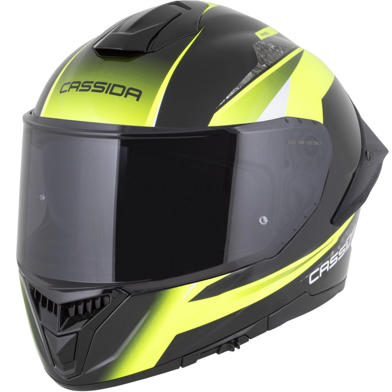 Cassida Integral GTS 2.1 Mega motoristična čelada z integriranim obrazom črno-fluo rumeno-bela