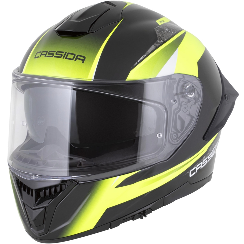 Cassida Integral GTS 2.1 Mega motoristična čelada z integriranim obrazom črno-fluo rumeno-bela